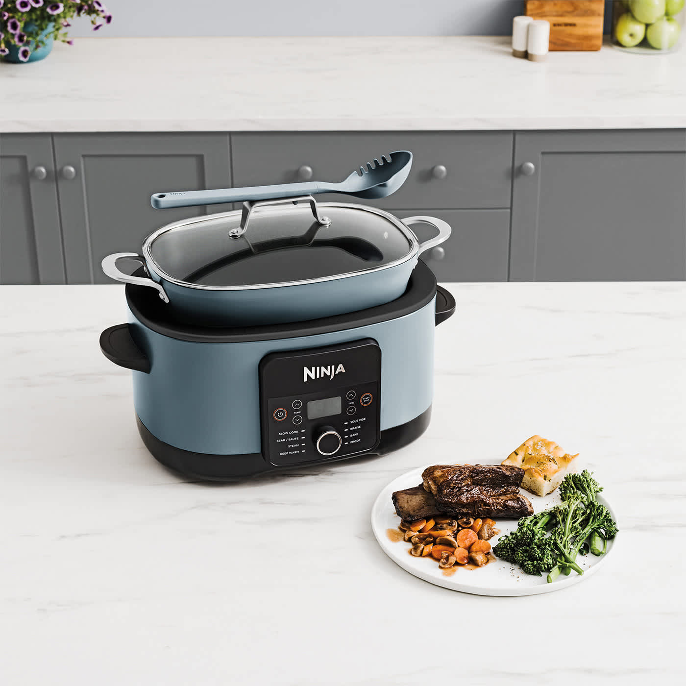 Foodi PossibleCooker, 8-in-1 Slow Cooker (Grey) MC1001UK